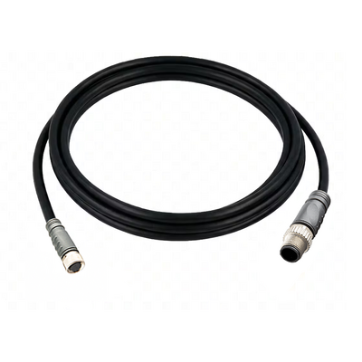 CO8.4-2.22-C12.4/P ELCO DOUBLE ENDED PATCH CABLE 4 PIN M8 X M12 F/M STRAIGHT 2M PUR BLACK 24 AWG