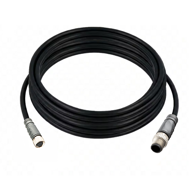 CO8.3-5.22-C12.3/P ELCO DOUBLE ENDED PATCH CABLE 3 PIN M8 X M12 F/M STRAIGHT 5M PUR BLACK 24 AWG