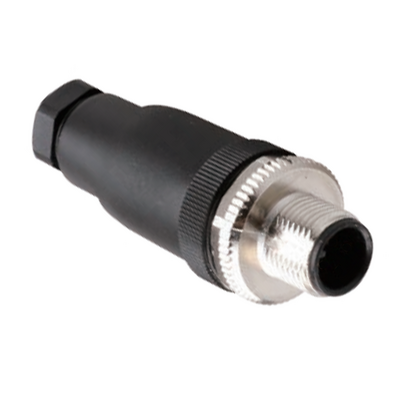 LS12.4-0/C(BU) ELCO M12 FIELD ATTACHABLE SCREW TERMINAL CONNECTORS 4 PIN MALE STRAIGHT