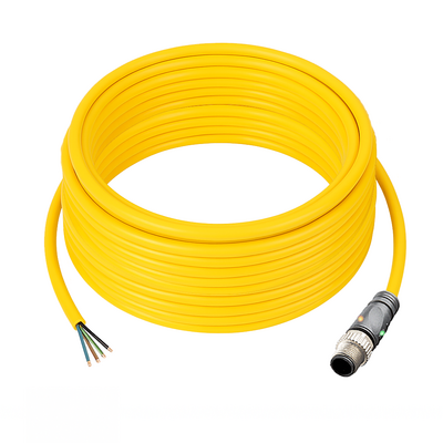 C12.5-10.33/LN/P ELCO SINGLE ENDED MICRO CABLE, 5 PIN M12 MALE STRAIGHT PUR YELLOW 22 AWG 10M NPN LED