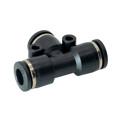 PE1/4 FLOFLEX FLOFLEX COMPOSITE PUSH-IN PNEUMATIC FITTING, 1/4" TUBE UNION TEE