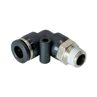 PL1/4-1/8NPT FLOFLEX FLOFLEX COMPOSITE PUSH-IN PNEUMATIC FITTING, 1/4" TUBE X 1/8" NPT MALE 90 DEGREE REDUCING ELBOW