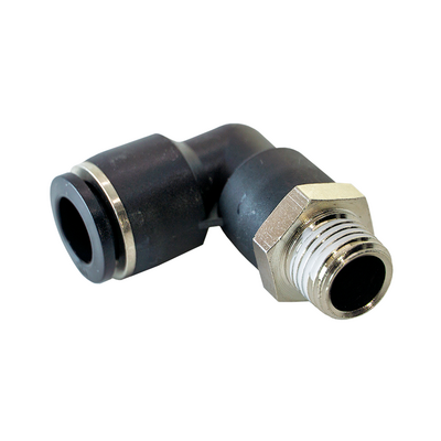 PL10-1/4PT FLOFLEX FLOFLEX COMPOSITE PUSH-IN PNEUMATIC FITTING, 10MM TUBE X 1/4" BSPT MALE 90 DEGREE REDUCING ELBOW