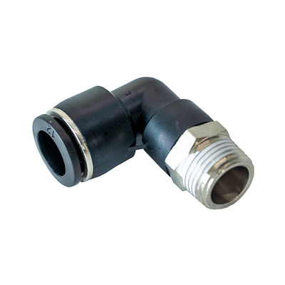 PL12-3/8PT FLOFLEX FLOFLEX COMPOSITE PUSH-IN PNEUMATIC FITTING, 12MM TUBE X 3/8" BSPT MALE 90 DEGREE REDUCING ELBOW