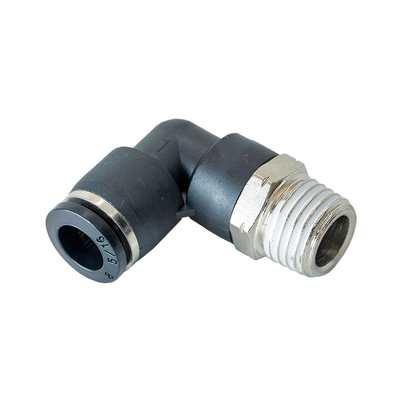 PL5/16-1/4NPT FLOFLEX FLOFLEX COMPOSITE PUSH-IN PNEUMATIC FITTING, 5/16" TUBE X 1/4" NPT MALE 90 DEGREE REDUCING ELBOW