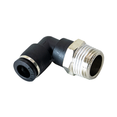 PL5/16-3/8NPT FLOFLEX FLOFLEX COMPOSITE PUSH-IN PNEUMATIC FITTING, 5/16" TUBE X 3/8" NPT MALE 90 DEGREE REDUCING ELBOW