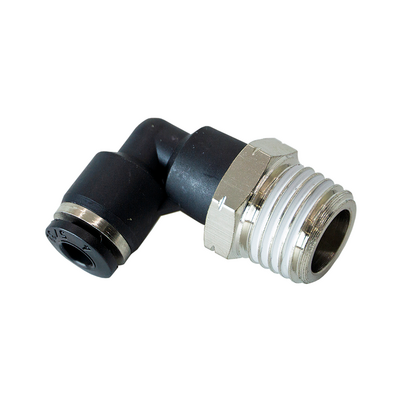 PL5/32-1/4NPT FLOFLEX FLOFLEX COMPOSITE PUSH-IN PNEUMATIC FITTING, 5/32" TUBE X 1/4" NPT MALE 90 DEGREE REDUCING ELBOW