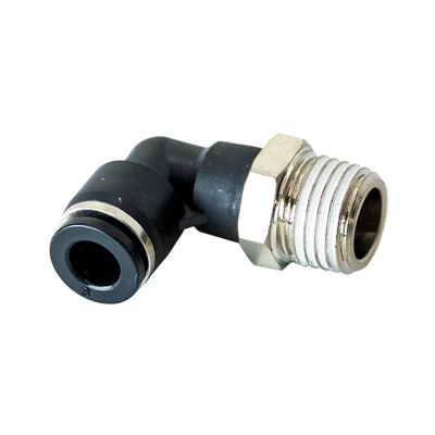 PL6-1/4PT FLOFLEX FLOFLEX COMPOSITE PUSH-IN PNEUMATIC FITTING, 6MM TUBE X 1/4" BSPT MALE 90 DEGREE REDUCING ELBOW