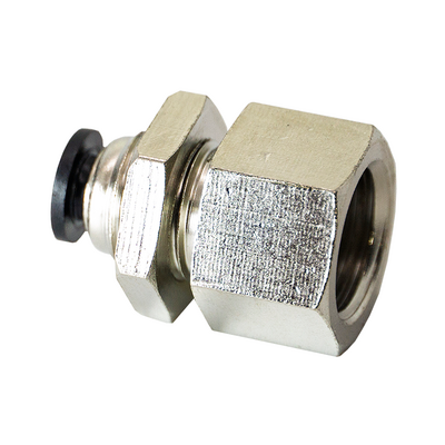 PMF4-1/4PT FLOFLEX FLOFLEX COMPOSITE PUSH-IN PNEUMATIC FITTING, 4MM TUBE X 1/4" BSPT FEMALE BULKHEAD