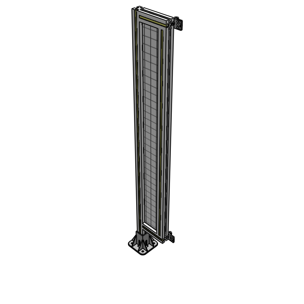 A1-1400-0200-0150-HYMFK SINGLE PANEL-LEG ON LEFT WITH HINGES 1400MM X 200MM 1" MESH, AS A KIT