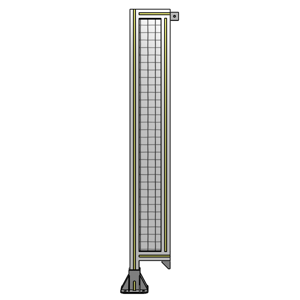 A1-1400-0200-0150-TYMFK SINGLE PANEL-LEG ON LEFT WITH TIE PLATES AND ANGLE 1400MM X 200MM  1" MESH, AS A KIT