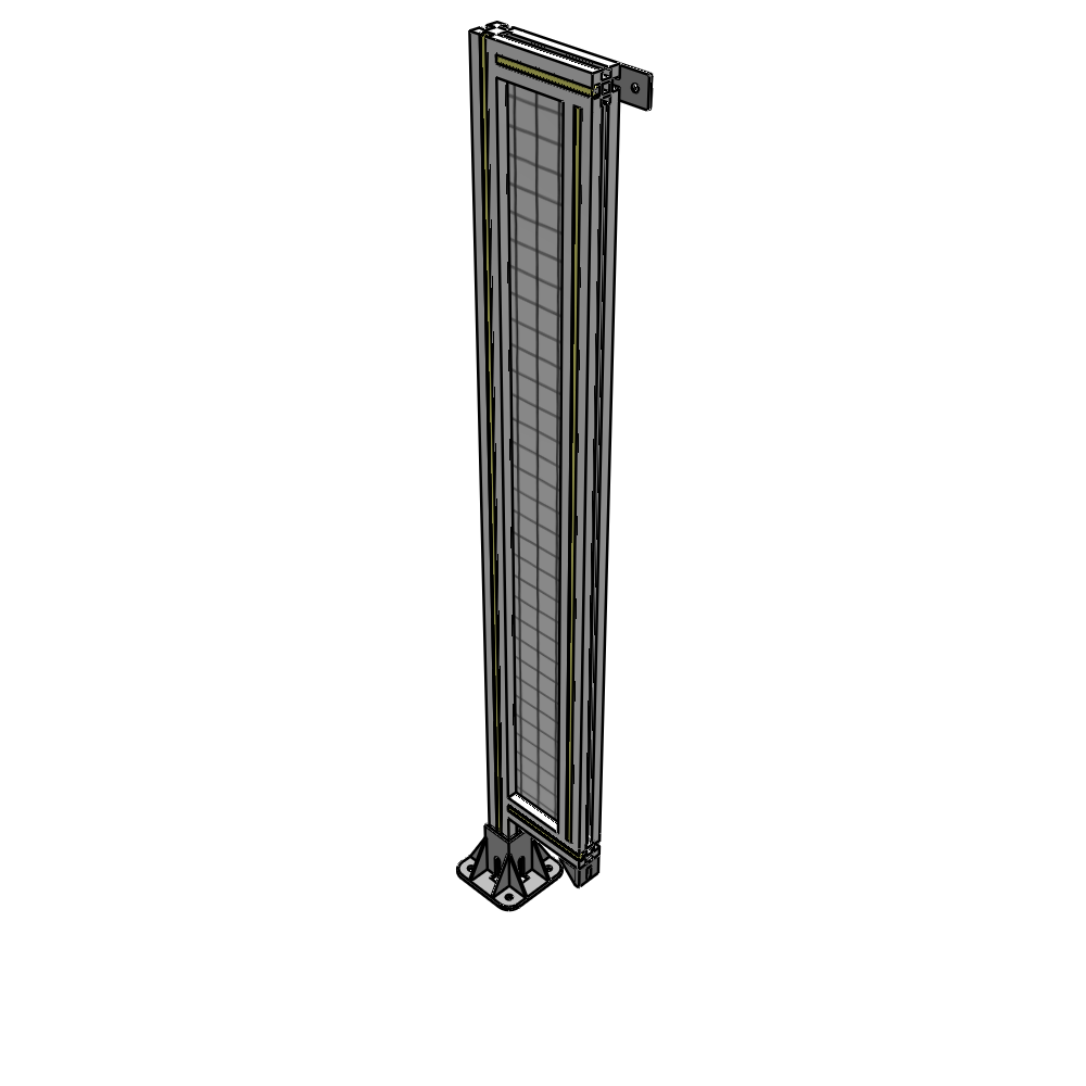 A1-1400-0200-0150-TYMFK SINGLE PANEL-LEG ON LEFT WITH TIE PLATES AND ANGLE 1400MM X 200MM  1" MESH, AS A KIT