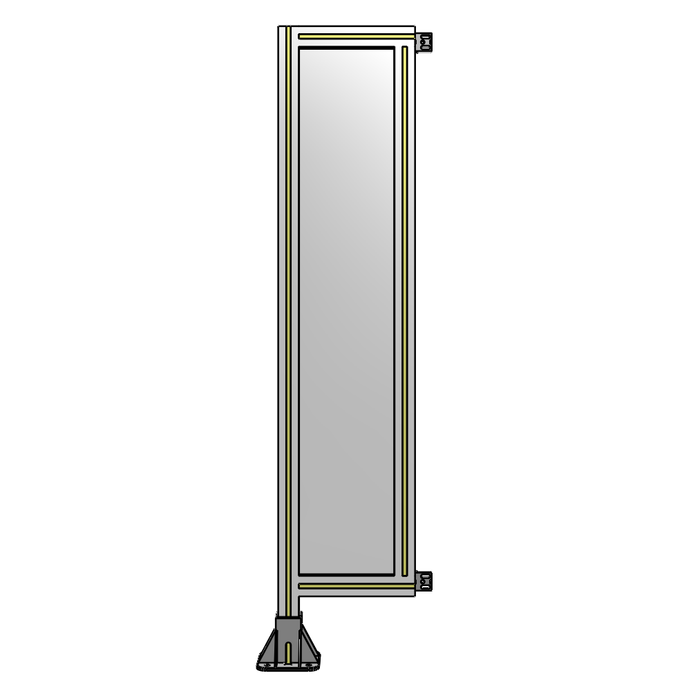 A1-1400-0300-0150-HYPFK SINGLE PANEL-LEG ON LEFT WITH HINGES 1400MM X 300MM 1/4" POLYCARBONATE, AS A KIT