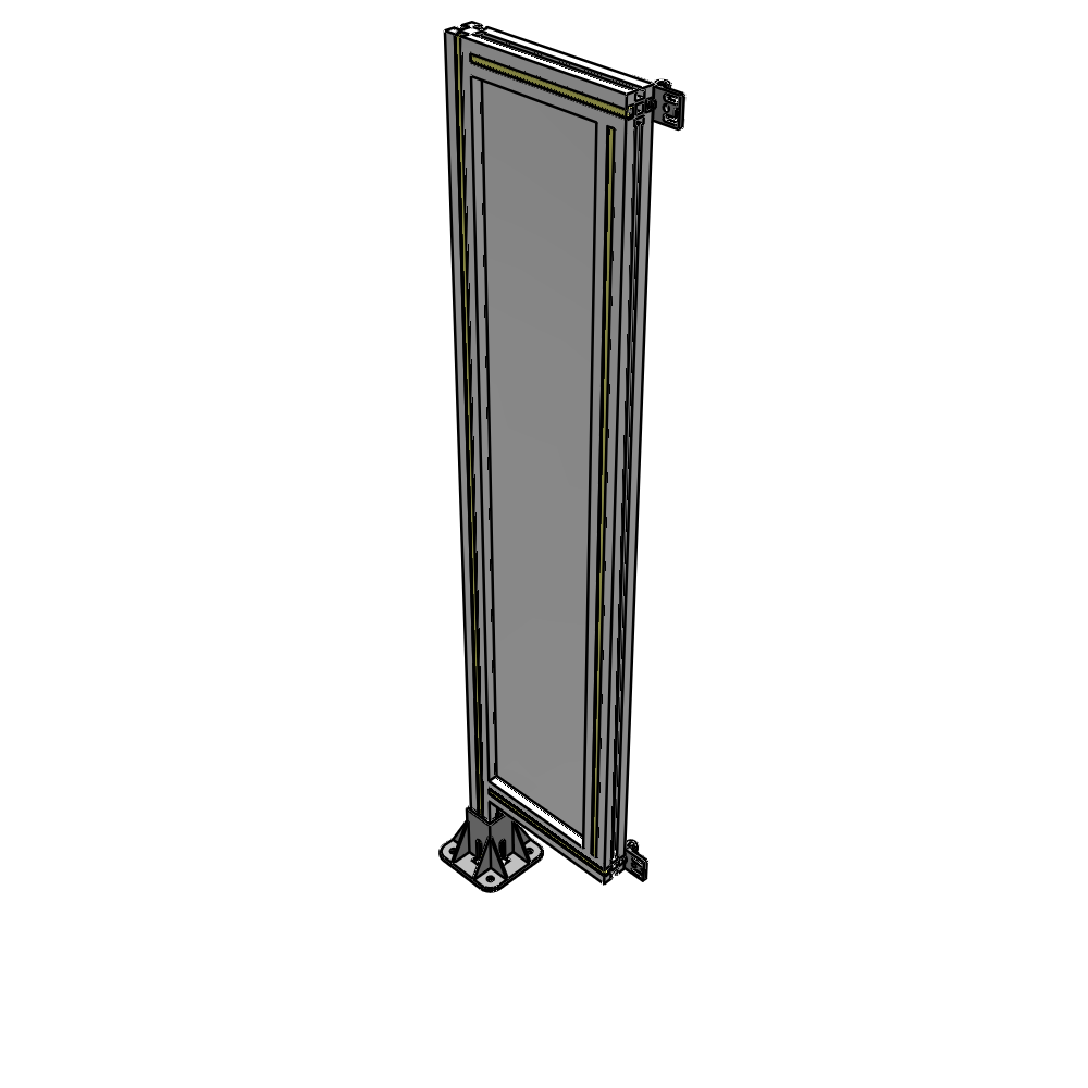 A1-1400-0300-0150-HYPFK SINGLE PANEL-LEG ON LEFT WITH HINGES 1400MM X 300MM 1/4" POLYCARBONATE, AS A KIT