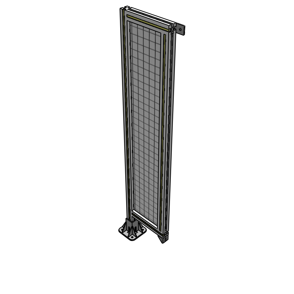 A1-1400-0300-0150-TYMFA SINGLE PANEL-LEG ON LEFT WITH TIE PLATES AND ANGLE 1400MM X 300MM 1" MESH, FULLY ASSEMBLED