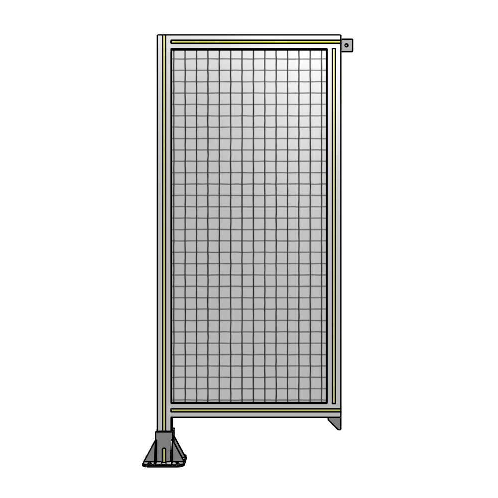 A1-1400-0600-0150-TYMFK SINGLE PANEL-LEG ON LEFT WITH TIE PLATES AND ANGLE 1400MM X 600MM  1" MESH, AS A KIT