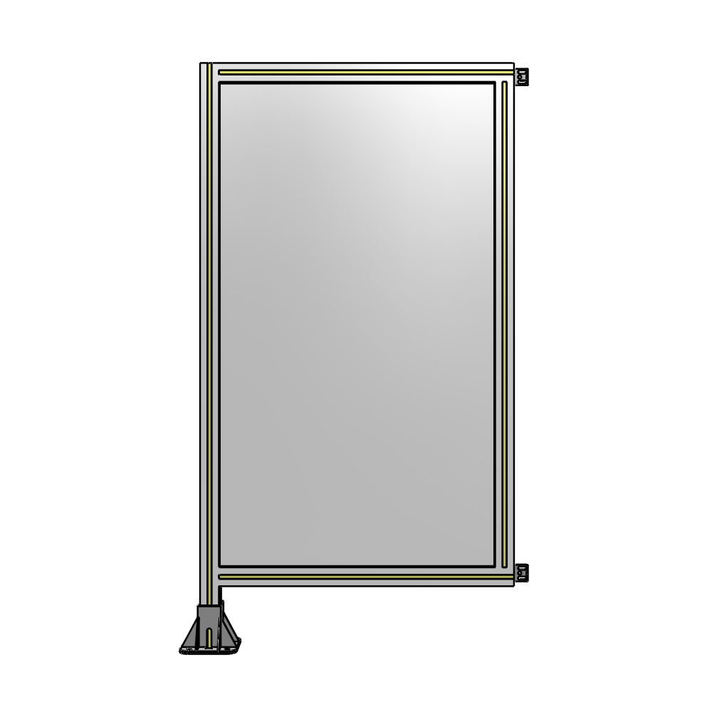 A1-1400-0750-0150-HYPFK SINGLE PANEL-LEG ON LEFT WITH HINGES 1400MM X 750MM 1/4" POLYCARBONATE, AS A KIT
