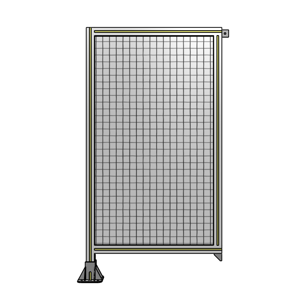 A1-1400-0750-0150-TYMFK SINGLE PANEL-LEG ON LEFT WITH TIE PLATES AND ANGLE 1400MM X 750MM  1" MESH, AS A KIT