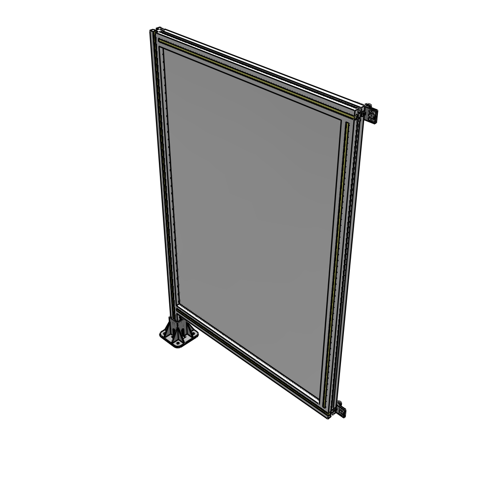 A1-1400-0900-0150-HYPFK SINGLE PANEL-LEG ON LEFT WITH HINGES 1400MM X 900MM 1/4" POLYCARBONATE, AS A KIT