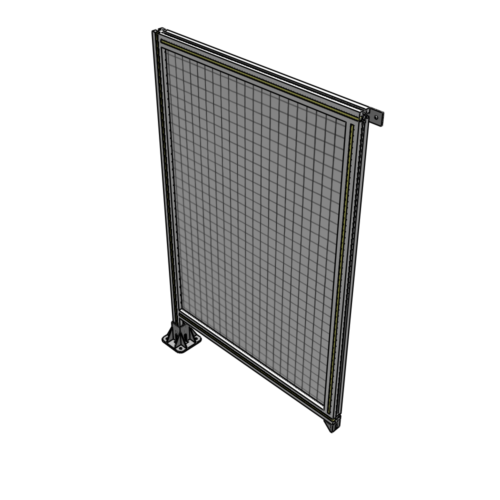 A1-1400-0900-0150-TYMFA SINGLE PANEL-LEG ON LEFT WITH TIE PLATES AND ANGLE 1400MM X 900MM 1" MESH, FULLY ASSEMBLED