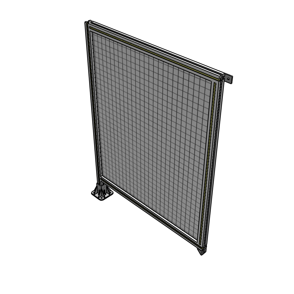A1-1400-1050-0150-TYMFA SINGLE PANEL-LEG ON LEFT WITH TIE PLATES AND ANGLE 1400MM X 1050MM  1" MESH, FULLY ASSEMBLED