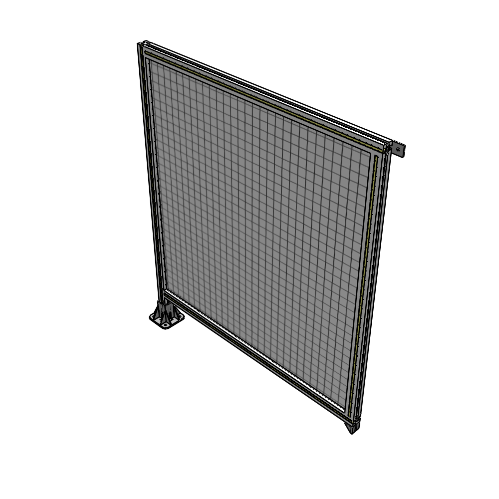 A1-1400-1200-0150-TYMFK SINGLE PANEL-LEG ON LEFT WITH TIE PLATES AND ANGLE 1400MM X 1200MM  1" MESH, AS A KIT