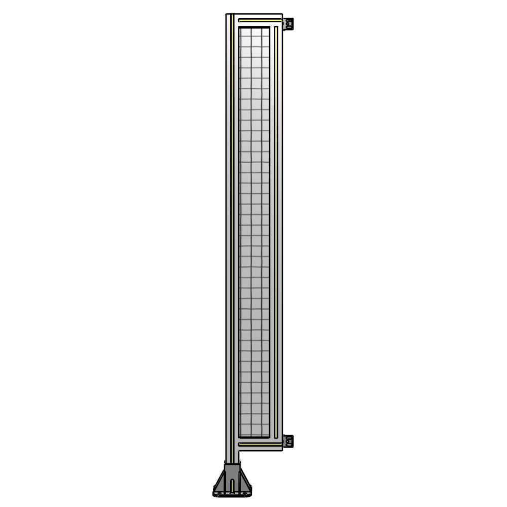 A1-1700-0200-0150-HYMFK SINGLE PANEL-LEG ON LEFT WITH HINGES 1700MM X 200MM  1" MESH, AS A KIT