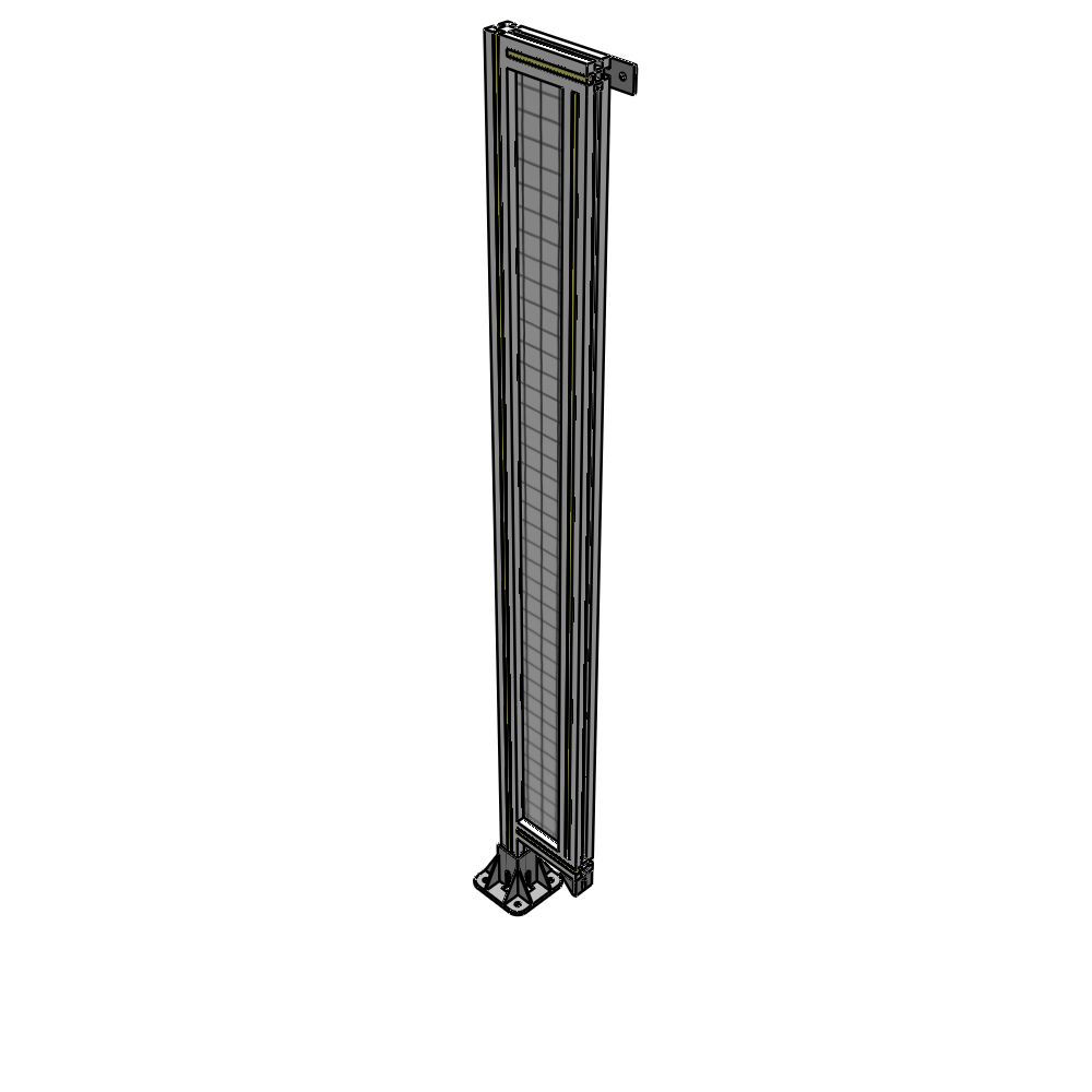 A1-1700-0200-0150-TYMFA SINGLE PANEL-LEG ON LEFT WITH TIE PLATES AND ANGLE 1700MM X 200MM  1" MESH, FULLY ASSEMBLED