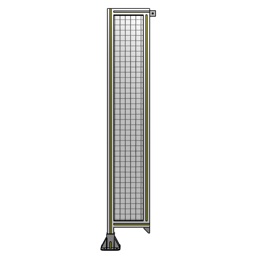 A1-1700-0300-0150-TYMFA SINGLE PANEL-LEG ON LEFT WITH TIE PLATES AND ANGLE 1700MM X 300MM  1" MESH, FULLY ASSEMBLED