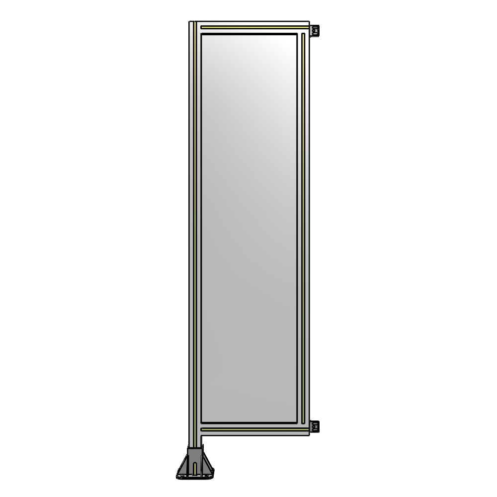 A1-1700-0450-0150-HYPFK SINGLE PANEL-LEG ON LEFT WITH HINGES 1700MM X 450MM  1/4" POLYCARBONATE, AS A KIT
