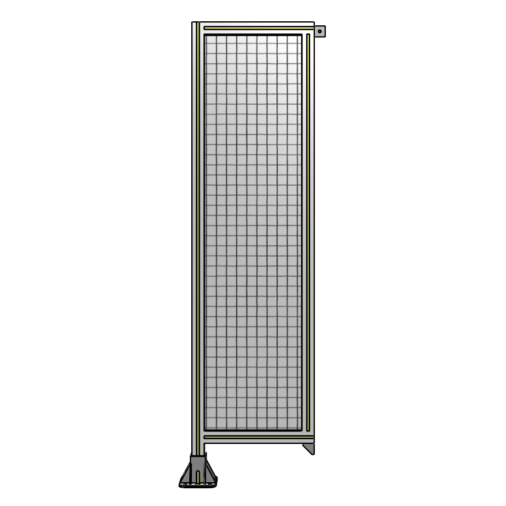 A1-1700-0450-0150-TYMFA SINGLE PANEL-LEG ON LEFT WITH TIE PLATES AND ANGLE 1700MM X 450MM  1" MESH, FULLY ASSEMBLED
