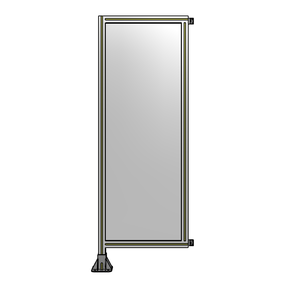 A1-1700-0600-0150-HYPFK SINGLE PANEL-LEG ON LEFT WITH HINGES 1700MM X 600MM  1/4" POLYCARBONATE, AS A KIT