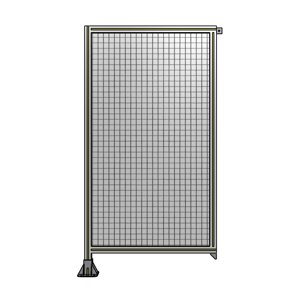 A1-1700-0900-0150-TYMFA SINGLE PANEL-LEG ON LEFT WITH TIE PLATES AND ANGLE 1700MM X 900MM  1" MESH, FULLY ASSEMBLED
