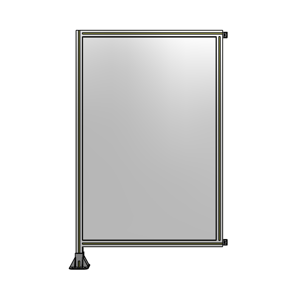 A1-1700-1050-0150-HYPFA SINGLE PANEL-LEG ON LEFT WITH HINGES 1700MM X 1050MM  1/4" POLYCARBONATE, FULLY ASSEMBLED