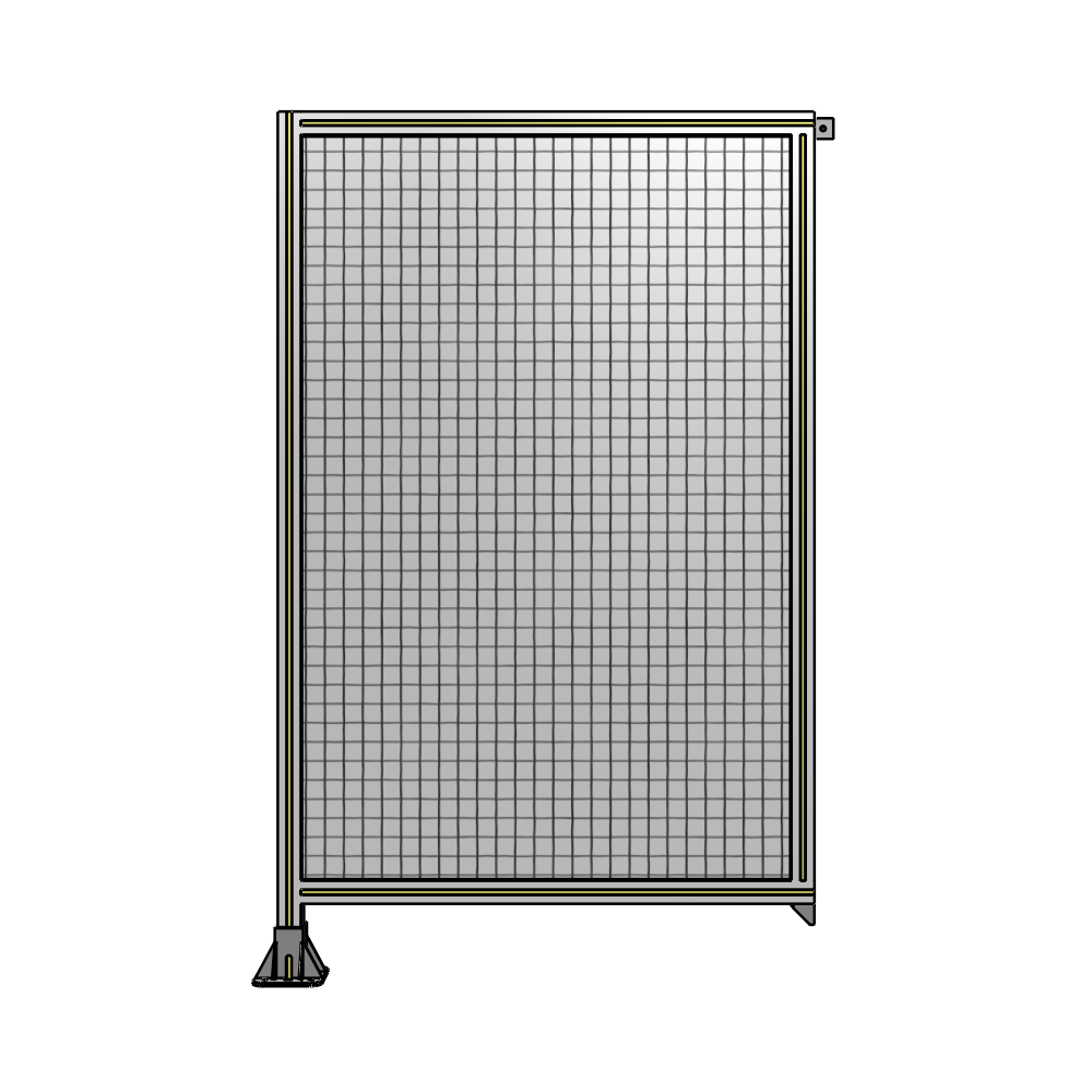 A1-1700-1050-0150-TYMFA SINGLE PANEL-LEG ON LEFT WITH TIE PLATES AND ANGLE 1700MM X 1050MM  1" MESH, FULLY ASSEMBLED