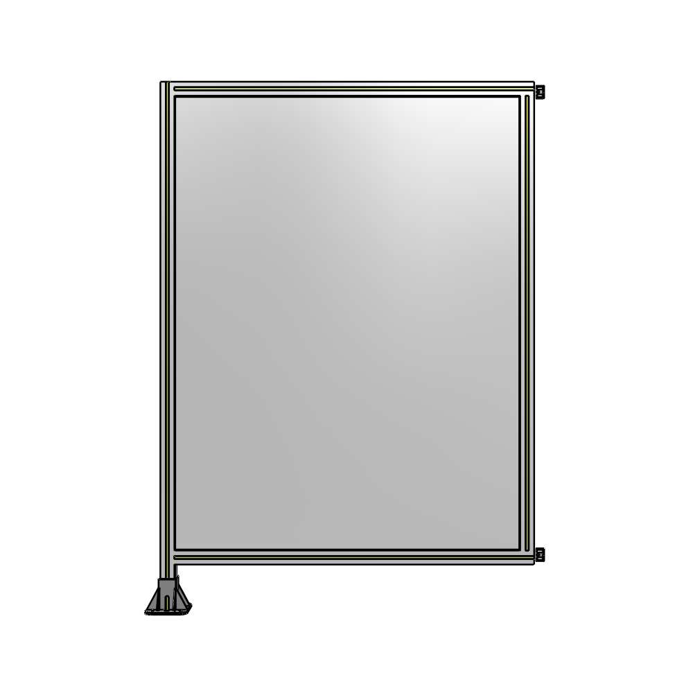A1-1700-1200-0150-HYPFK SINGLE PANEL-LEG ON LEFT WITH HINGES 1700MM X 1200MM  1/4" POLYCARBONATE, AS A KIT