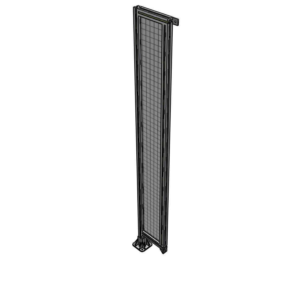 A1-2135-0300-0150-TYMFA SINGLE PANEL-LEG ON LEFT WITH TIE PLATES AND ANGLE 2135MM X 300MM 1" MESH, FULLY ASSEMBLED