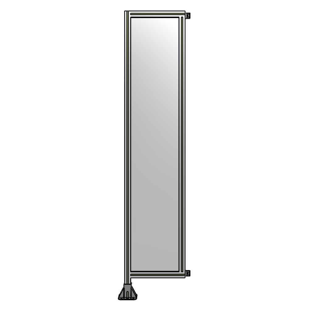 A1-2135-0450-0150-HYPFK SINGLE PANEL-LEG ON LEFT WITH HINGES 2135MM X 450MM  1/4" POLYCARBONATE, AS A KIT
