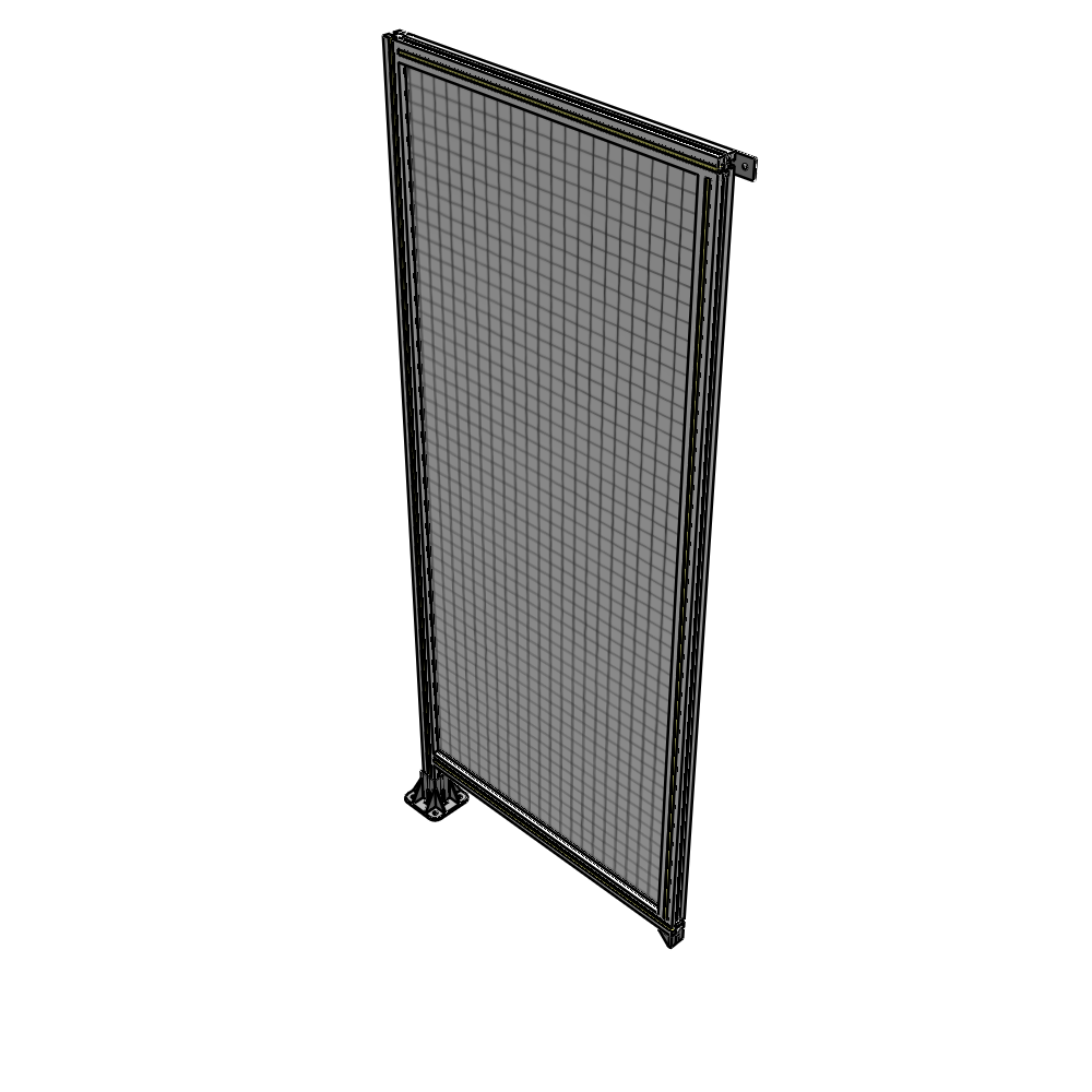 A1-2135-0900-0150-TYMFA SINGLE PANEL-LEG ON LEFT WITH TIE PLATES AND ANGLE 2135MM X 900MM  1" MESH, FULLY ASSEMBLED