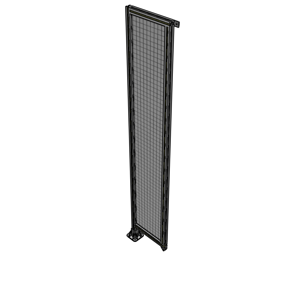 A1-2400-0450-0150-TYMFA SINGLE PANEL-LEG ON LEFT WITH TIE PLATES AND ANGLE 2400MM X 450MM 1" MESH, FULLY ASSEMBLED