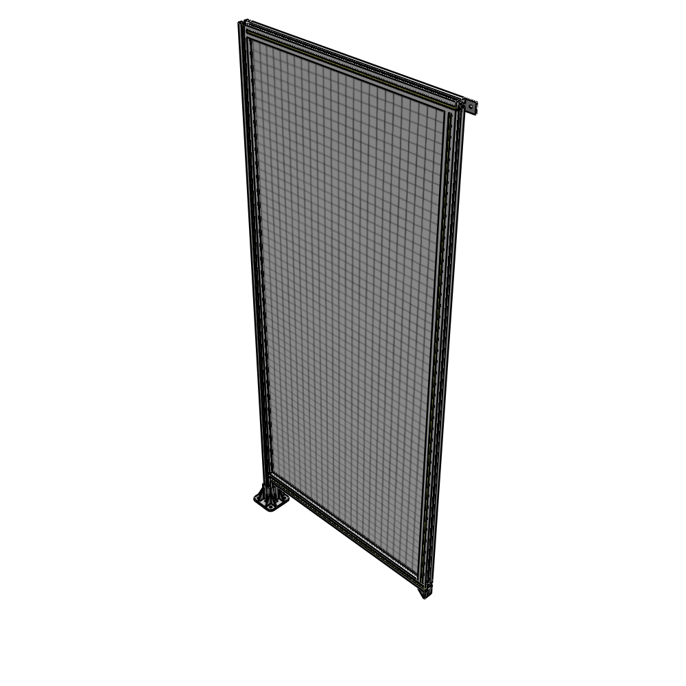 A1-2400-1050-0150-TYMFA SINGLE PANEL-LEG ON LEFT WITH TIE PLATES AND ANGLE 2400MM X 1050MM 1" MESH, FULLY ASSEMBLED