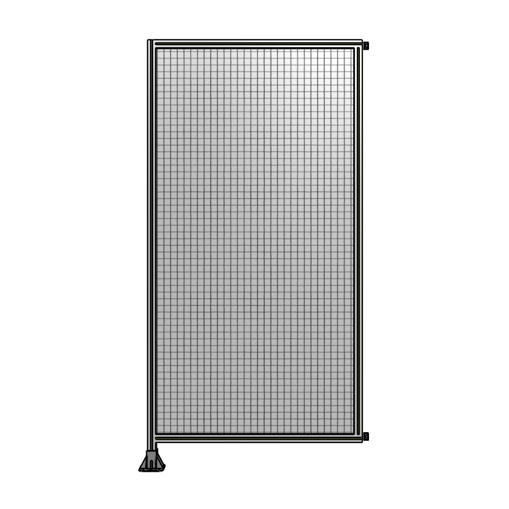 A1-2400-1200-0150-HYMFA SINGLE PANEL-LEG ON LEFT WITH HINGES 2400MM X 1200MM 1" MESH, FULLY ASSEMBLED