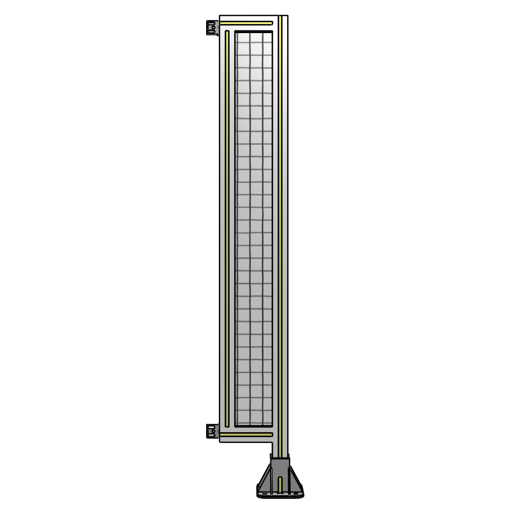 A2-1400-0200-0150-HYMFK SINGLE PANEL-LEG ON RIGHT WITH HINGES 1400MM X 200MM  1" MESH, AS A KIT