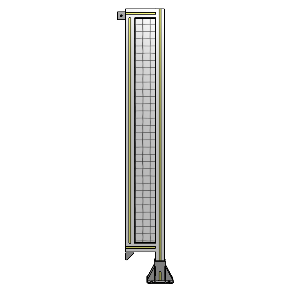 A2-1400-0200-0150-TYMFK SINGLE PANEL-LEG ON RIGHT WITH TIE PLATES AND ANGLE 1400MM X 200MM 1" MESH, AS A KIT