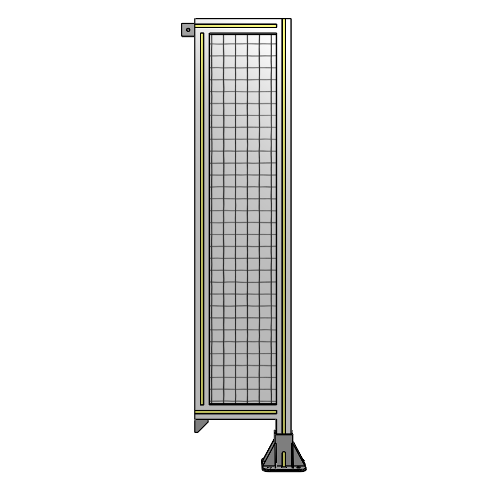 A2-1400-0300-0150-TYMFA SINGLE PANEL-LEG ON RIGHT WITH TIE PLATES AND ANGLE 1400MM X 300MM  1" MESH, FULLY ASSEMBLED