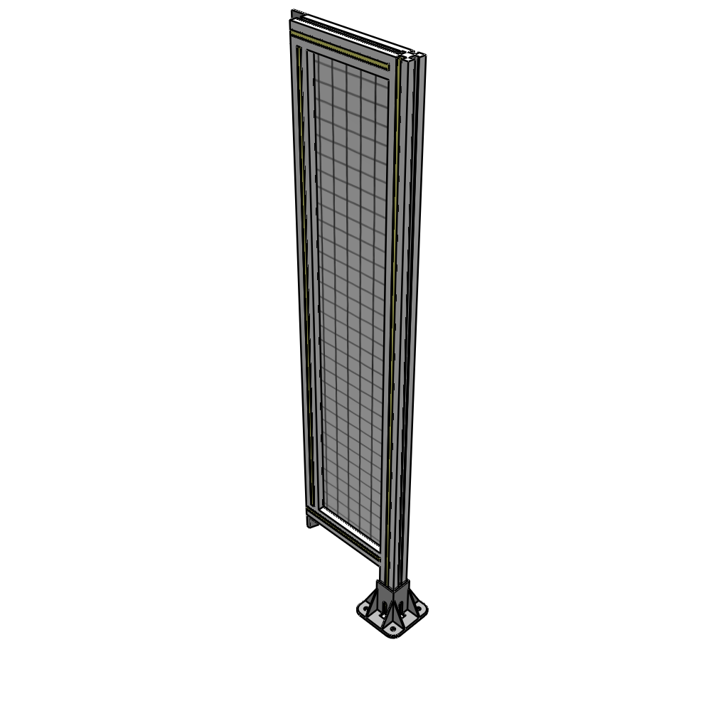 A2-1400-0300-0150-TYMFA SINGLE PANEL-LEG ON RIGHT WITH TIE PLATES AND ANGLE 1400MM X 300MM  1" MESH, FULLY ASSEMBLED