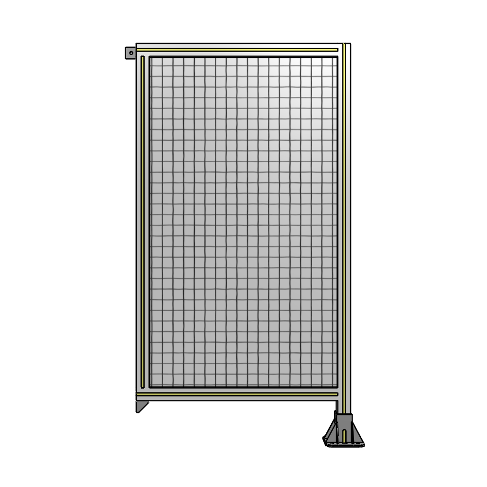 A2-1400-0750-0150-TYMFA SINGLE PANEL-LEG ON RIGHT WITH TIE PLATES AND ANGLE 1400MM X 750MM 1" MESH, FULLY ASSEMBLED