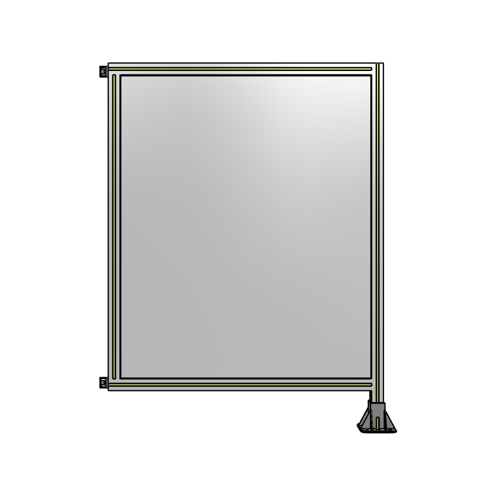 A2-1400-1050-0150-HYPFA SINGLE PANEL-LEG ON RIGHT WITH HINGES 1400MM X 1050MM 1/4" POLYCARBONATE, FULLY ASSEMBLED