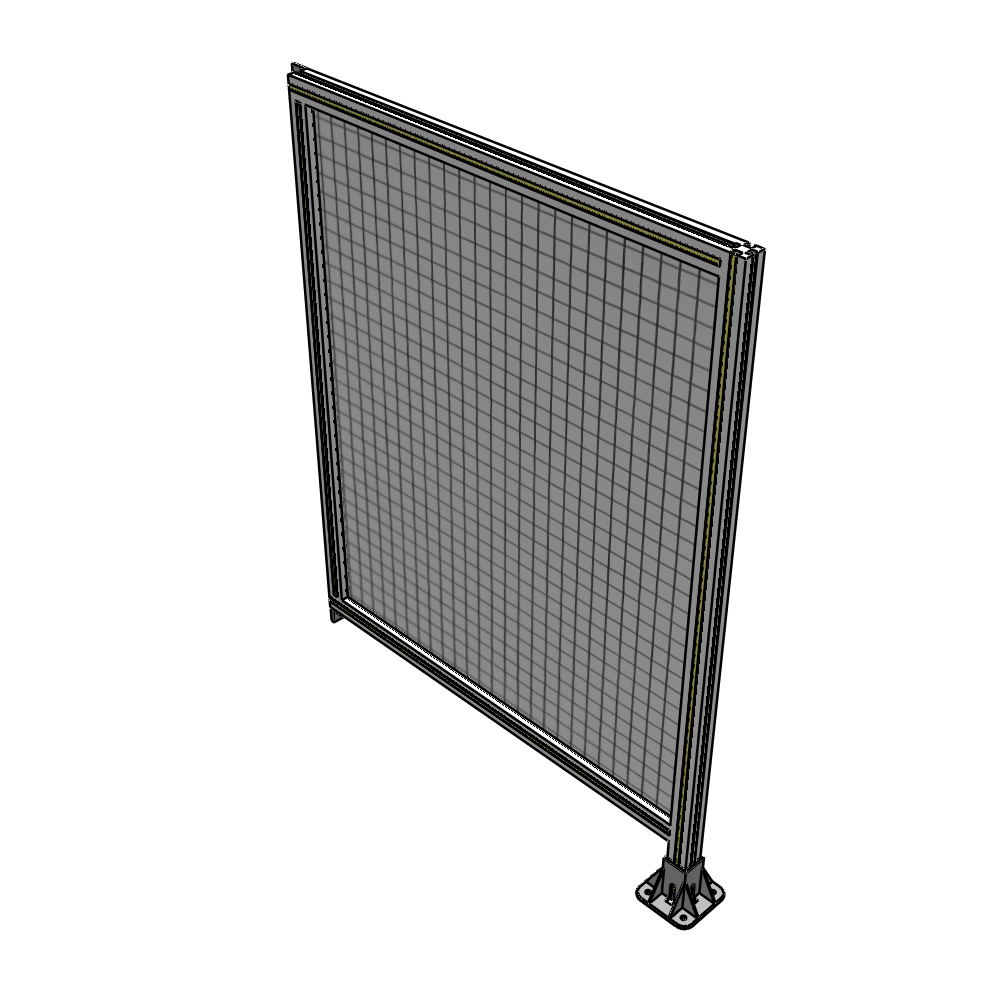 A2-1400-1050-0150-TYMFA SINGLE PANEL-LEG ON RIGHT WITH TIE PLATES AND ANGLE 1400MM X 1050MM 1" MESH, FULLY ASSEMBLED