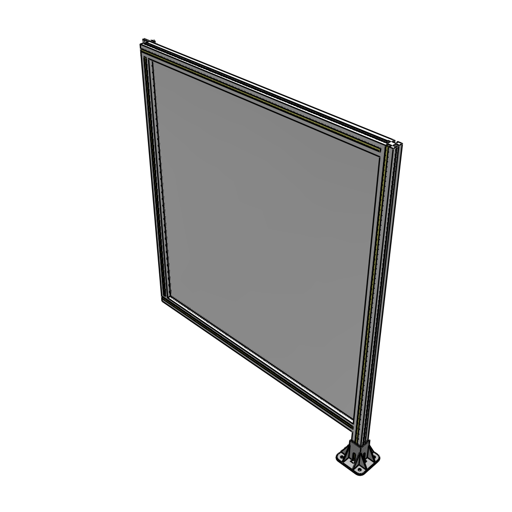 A2-1400-1200-0150-HYPFK SINGLE PANEL-LEG ON RIGHT WITH HINGES 1400MM X 1200MM 1/4" POLYCARBONATE, AS A KIT